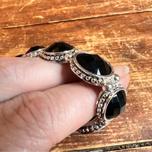 💙Napier black & silver stretch bracelet - Picture 3 of 4